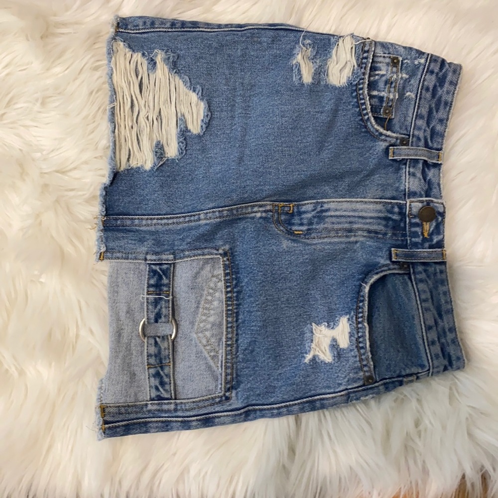 A cute lightly worn jean skirt from LF!